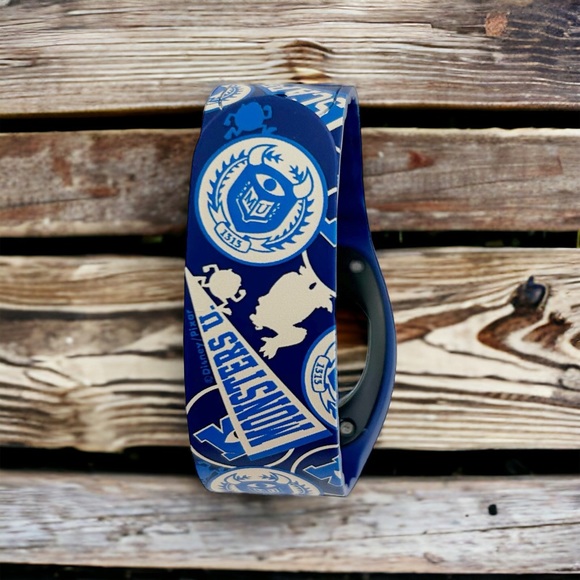 Disney Parks Blue & White Monsters U. Magic Band + Replacement Band - Picture 6 of 11